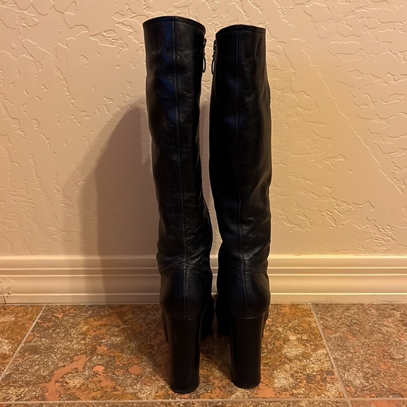 Jeffery Campbell Black Leather Go-Go Boots - Picture 5 of 14